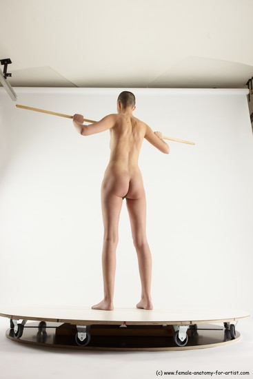 Nude White Standing poses - ALL Slim Bald Standing poses - simple Multi angles poses Realistic