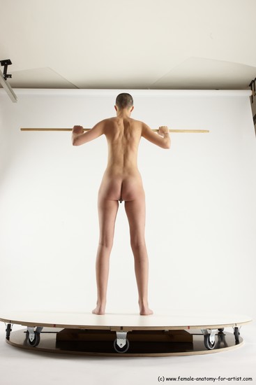 Nude White Standing poses - ALL Slim Bald Standing poses - simple Multi angles poses Realistic