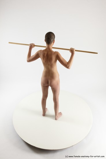 Nude White Standing poses - ALL Slim Bald Standing poses - simple Multi angles poses Realistic