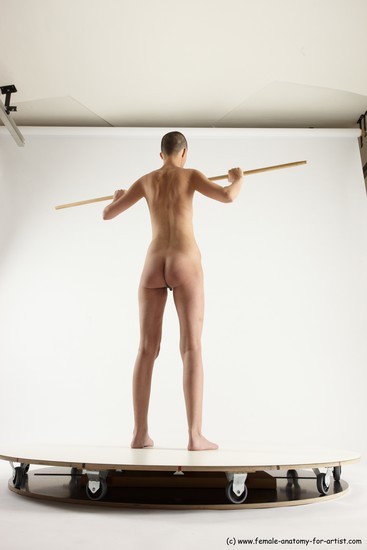 Nude White Standing poses - ALL Slim Bald Standing poses - simple Multi angles poses Realistic