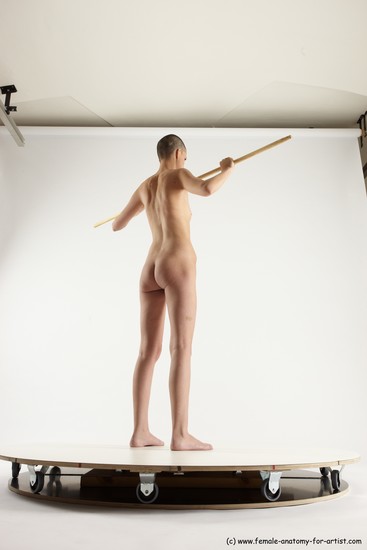 Nude White Standing poses - ALL Slim Bald Standing poses - simple Multi angles poses Realistic