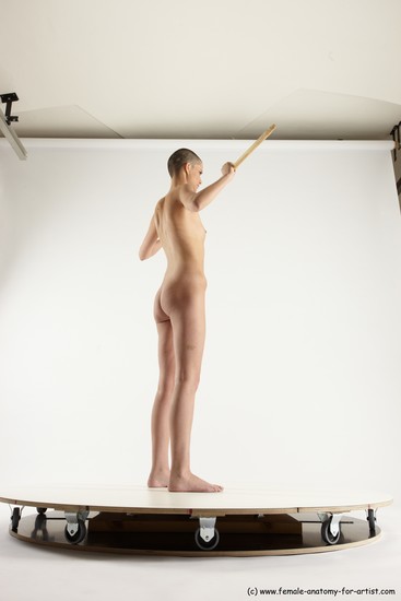 Nude White Standing poses - ALL Slim Bald Standing poses - simple Multi angles poses Realistic