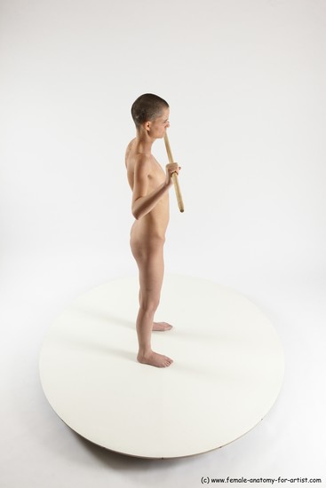 Nude White Standing poses - ALL Slim Bald Standing poses - simple Multi angles poses Realistic