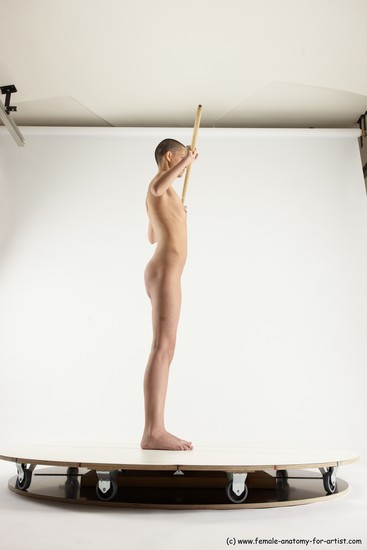 Nude White Standing poses - ALL Slim Bald Standing poses - simple Multi angles poses Realistic