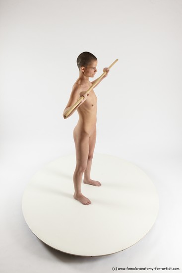 Nude White Standing poses - ALL Slim Bald Standing poses - simple Multi angles poses Realistic