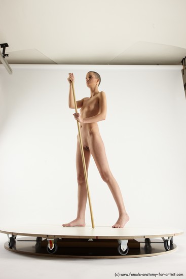 Nude White Standing poses - ALL Slim Bald Standing poses - simple Multi angles poses Realistic