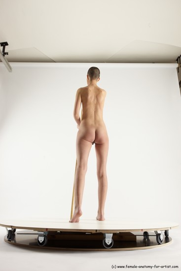 Nude White Standing poses - ALL Slim Bald Standing poses - simple Multi angles poses Realistic