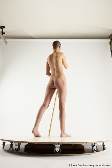 Nude White Standing poses - ALL Slim Bald Standing poses - simple Multi angles poses Realistic