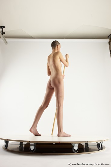 Nude White Standing poses - ALL Slim Bald Standing poses - simple Multi angles poses Realistic