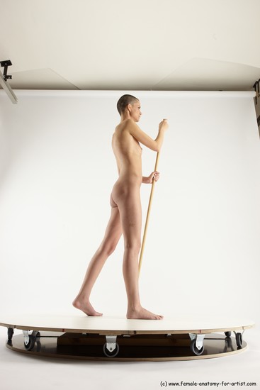 Nude White Standing poses - ALL Slim Bald Standing poses - simple Multi angles poses Realistic