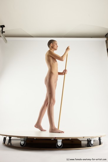 Nude White Standing poses - ALL Slim Bald Standing poses - simple Multi angles poses Realistic