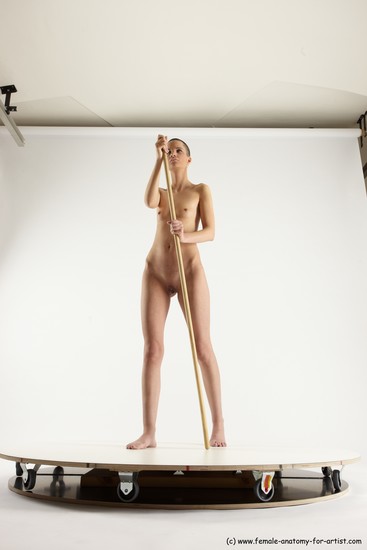 Nude White Standing poses - ALL Slim Bald Standing poses - simple Multi angles poses Realistic