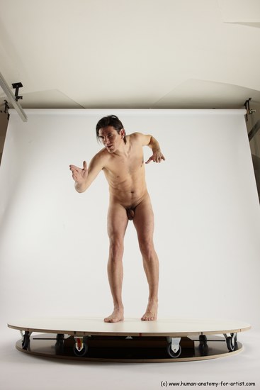 Nude Man White Standing poses - ALL Slim Short Brown Standing poses - simple Multi angles poses Realistic