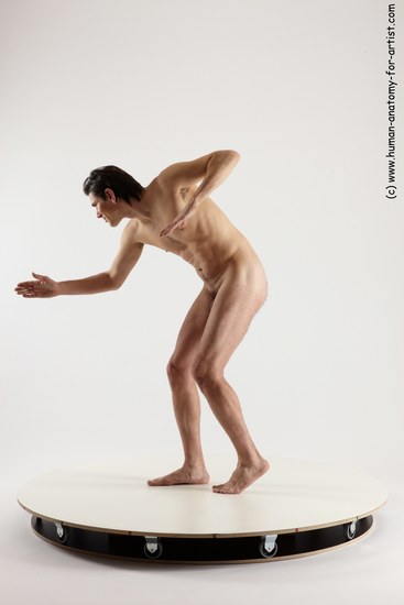 Nude Man White Standing poses - ALL Slim Short Brown Standing poses - simple Multi angles poses Realistic