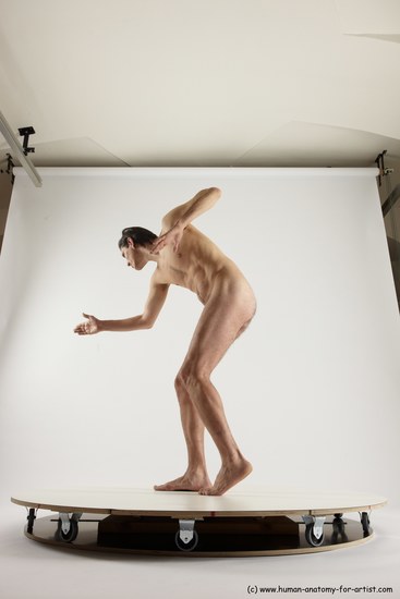 Nude Man White Standing poses - ALL Slim Short Brown Standing poses - simple Multi angles poses Realistic