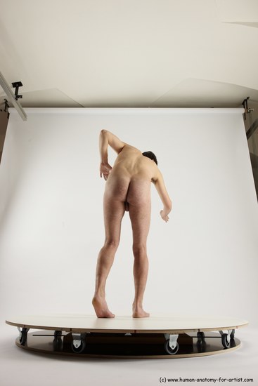 Nude Man White Standing poses - ALL Slim Short Brown Standing poses - simple Multi angles poses Realistic