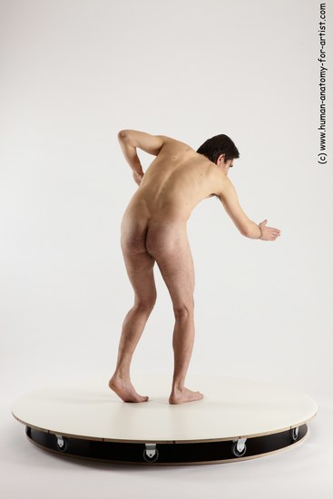 Nude Man White Standing poses - ALL Slim Short Brown Standing poses - simple Multi angles poses Realistic