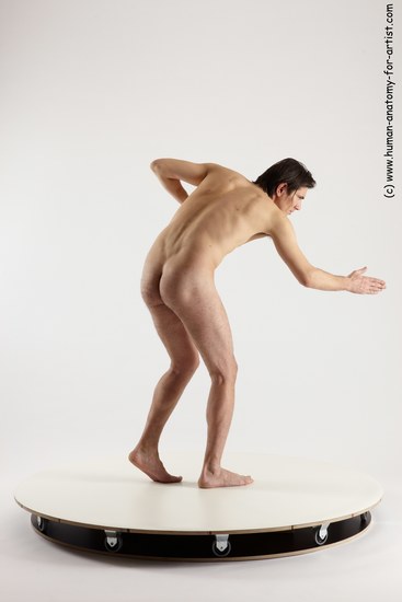 Nude Man White Standing poses - ALL Slim Short Brown Standing poses - simple Multi angles poses Realistic