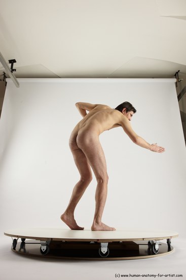 Nude Man White Standing poses - ALL Slim Short Brown Standing poses - simple Multi angles poses Realistic