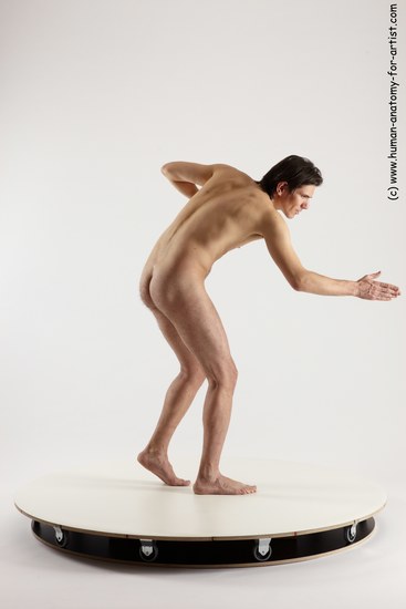 Nude Man White Standing poses - ALL Slim Short Brown Standing poses - simple Multi angles poses Realistic