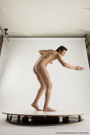 Nude Man White Standing poses - ALL Slim Short Brown Standing poses - simple Multi angles poses Realistic