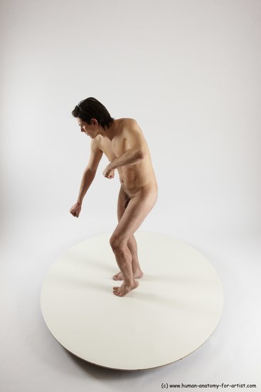 Nude Man White Standing poses - ALL Slim Short Brown Standing poses - simple Multi angles poses Realistic