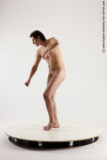 Nude Man White Standing poses - ALL Slim Short Brown Standing poses - simple Multi angles poses Realistic