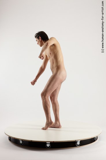 Nude Man White Standing poses - ALL Slim Short Brown Standing poses - simple Multi angles poses Realistic