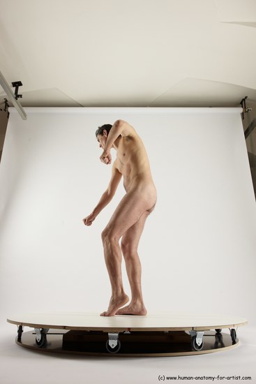 Nude Man White Standing poses - ALL Slim Short Brown Standing poses - simple Multi angles poses Realistic