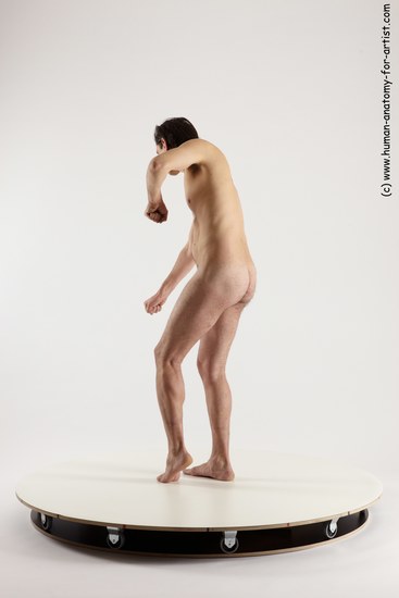 Nude Man White Standing poses - ALL Slim Short Brown Standing poses - simple Multi angles poses Realistic