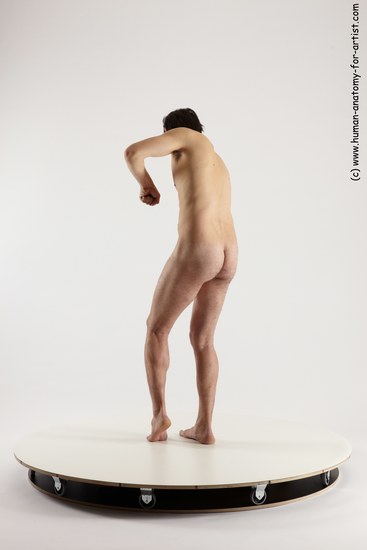 Nude Man White Standing poses - ALL Slim Short Brown Standing poses - simple Multi angles poses Realistic