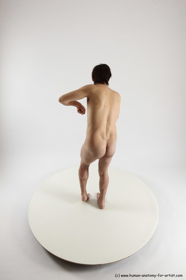 Nude Man White Standing poses - ALL Slim Short Brown Standing poses - simple Multi angles poses Realistic