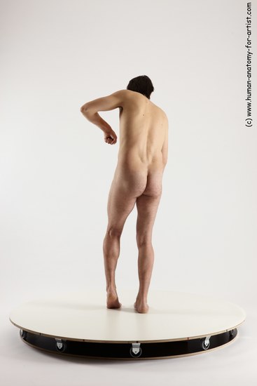 Nude Man White Standing poses - ALL Slim Short Brown Standing poses - simple Multi angles poses Realistic