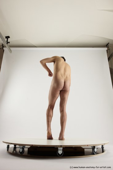 Nude Man White Standing poses - ALL Slim Short Brown Standing poses - simple Multi angles poses Realistic