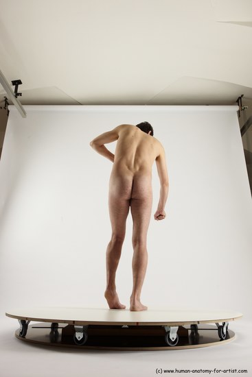 Nude Man White Standing poses - ALL Slim Short Brown Standing poses - simple Multi angles poses Realistic