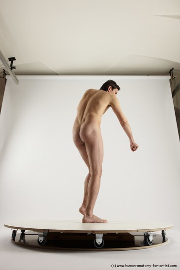 Nude Man White Standing poses - ALL Slim Short Brown Standing poses - simple Multi angles poses Realistic