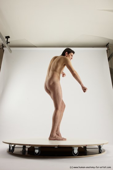 Nude Man White Standing poses - ALL Slim Short Brown Standing poses - simple Multi angles poses Realistic