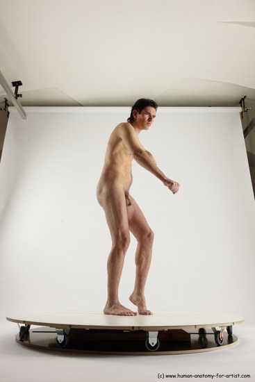 Nude Man White Standing poses - ALL Slim Short Brown Standing poses - simple Multi angles poses Realistic