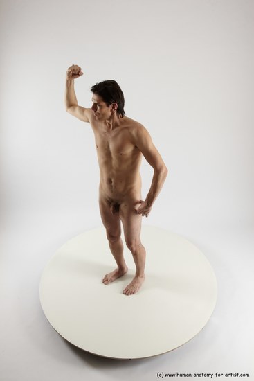 Nude Man White Standing poses - ALL Slim Short Brown Standing poses - simple Multi angles poses Realistic