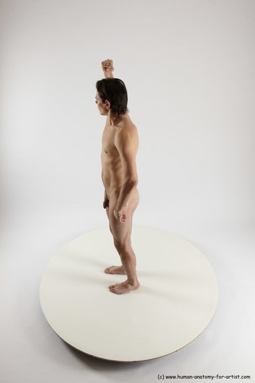 Nude Man White Standing poses - ALL Slim Short Brown Standing poses - simple Multi angles poses Realistic