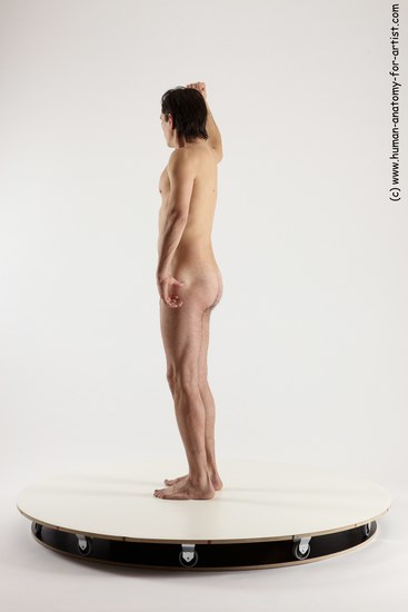 Nude Man White Standing poses - ALL Slim Short Brown Standing poses - simple Multi angles poses Realistic