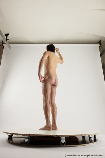 Nude Man White Standing poses - ALL Slim Short Brown Standing poses - simple Multi angles poses Realistic