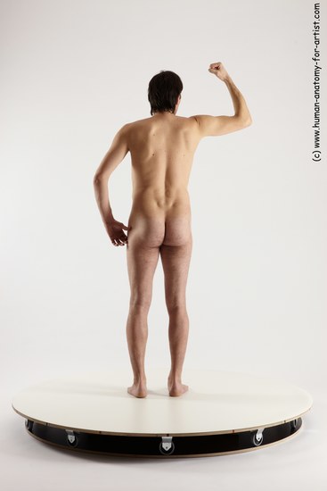 Nude Man White Standing poses - ALL Slim Short Brown Standing poses - simple Multi angles poses Realistic