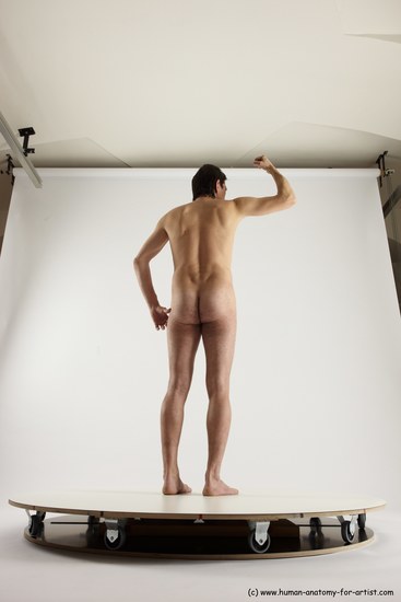 Nude Man White Standing poses - ALL Slim Short Brown Standing poses - simple Multi angles poses Realistic