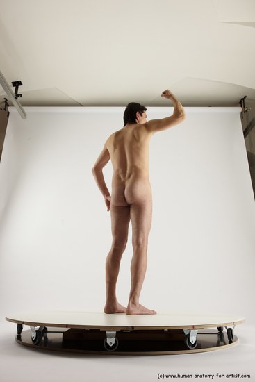 Nude Man White Standing poses - ALL Slim Short Brown Standing poses - simple Multi angles poses Realistic