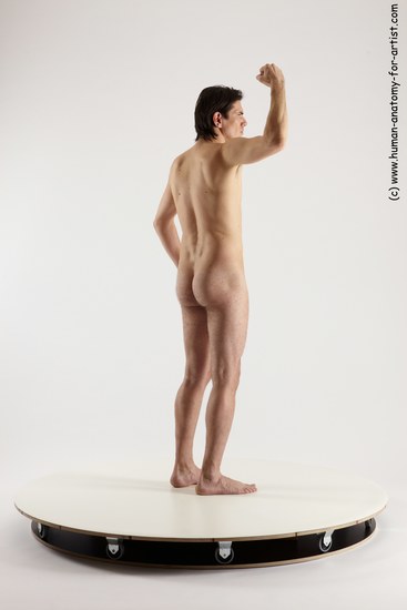 Nude Man White Standing poses - ALL Slim Short Brown Standing poses - simple Multi angles poses Realistic