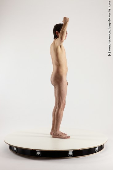 Nude Man White Standing poses - ALL Slim Short Brown Standing poses - simple Multi angles poses Realistic