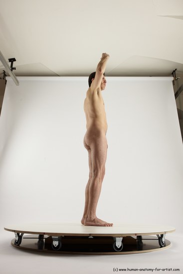 Nude Man White Standing poses - ALL Slim Short Brown Standing poses - simple Multi angles poses Realistic