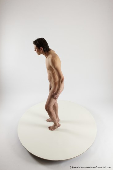 Nude Man White Standing poses - ALL Slim Short Brown Standing poses - simple Multi angles poses Realistic