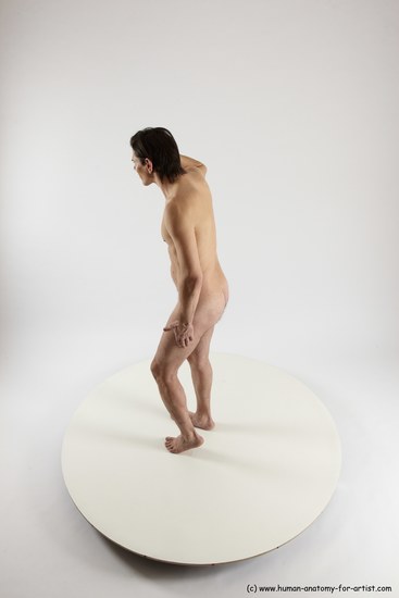 Nude Man White Standing poses - ALL Slim Short Brown Standing poses - simple Multi angles poses Realistic